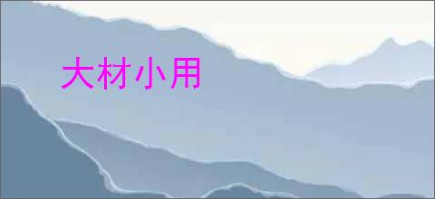 大材小用
