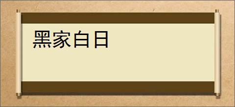 黑家白日