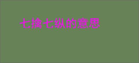 七擒七纵的意思
