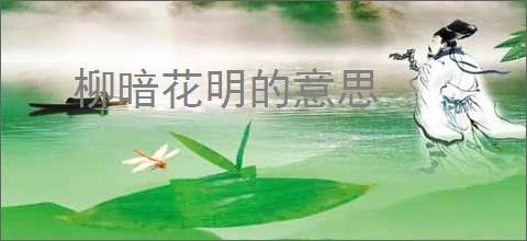 柳暗花明的意思