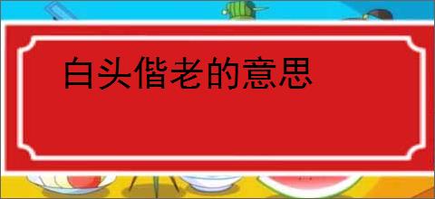 白头偕老的意思