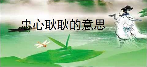 忠心耿耿的意思